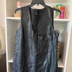 Faux Leather Dress